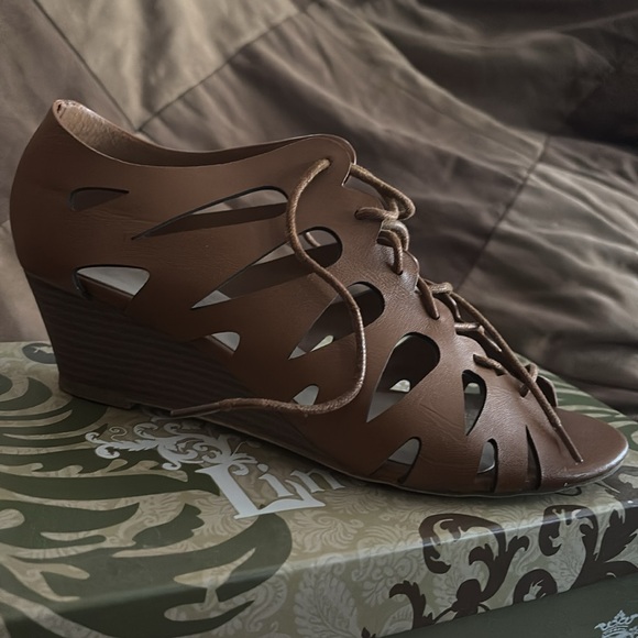 LimeLight 7.5 Cognac lace up sandals - Picture 2 of 6